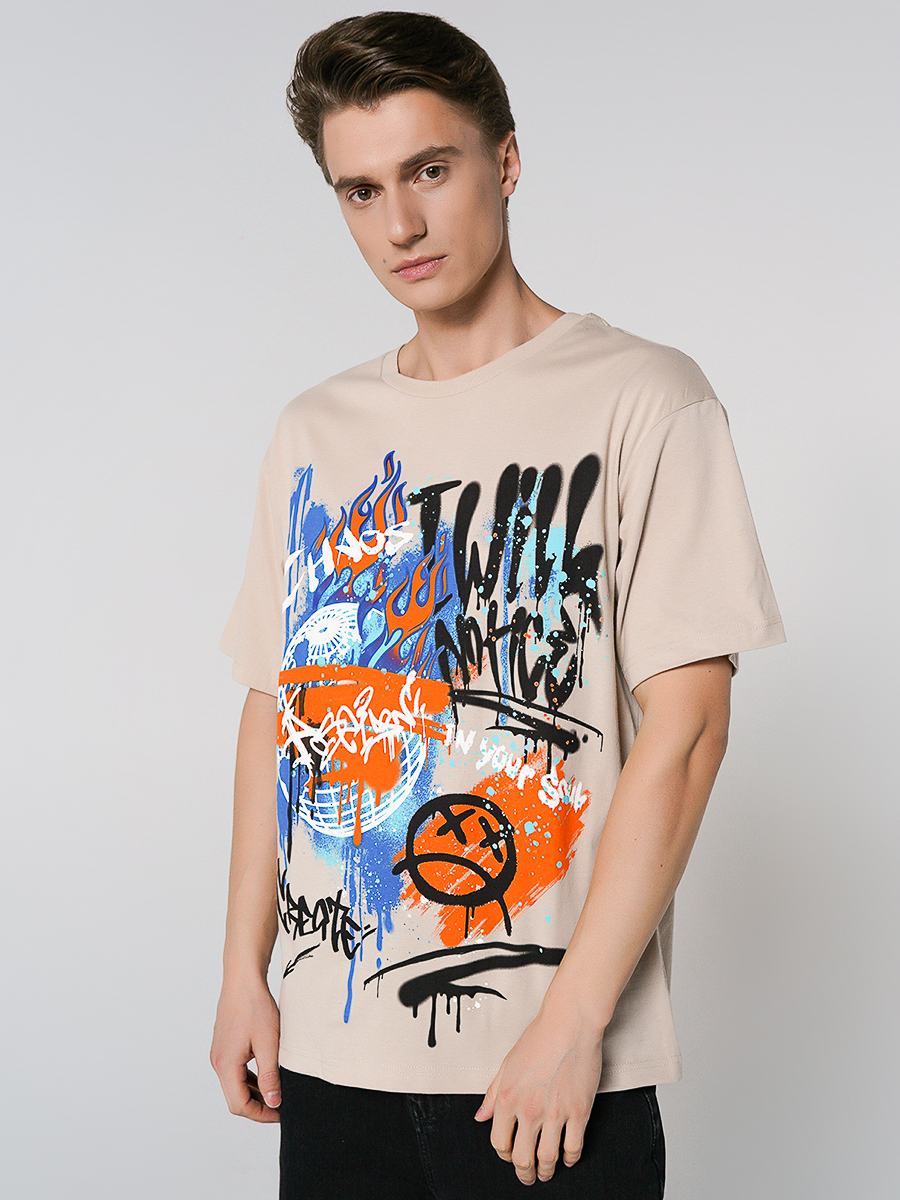 

Футболка мужская ТВОЕ 85245 бежевая XXL, 85245