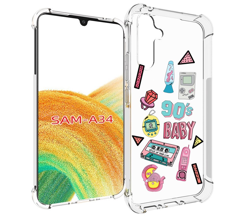 

Чехол MyPads гаджеты-90х для Samsung Galaxy A34, Tocco