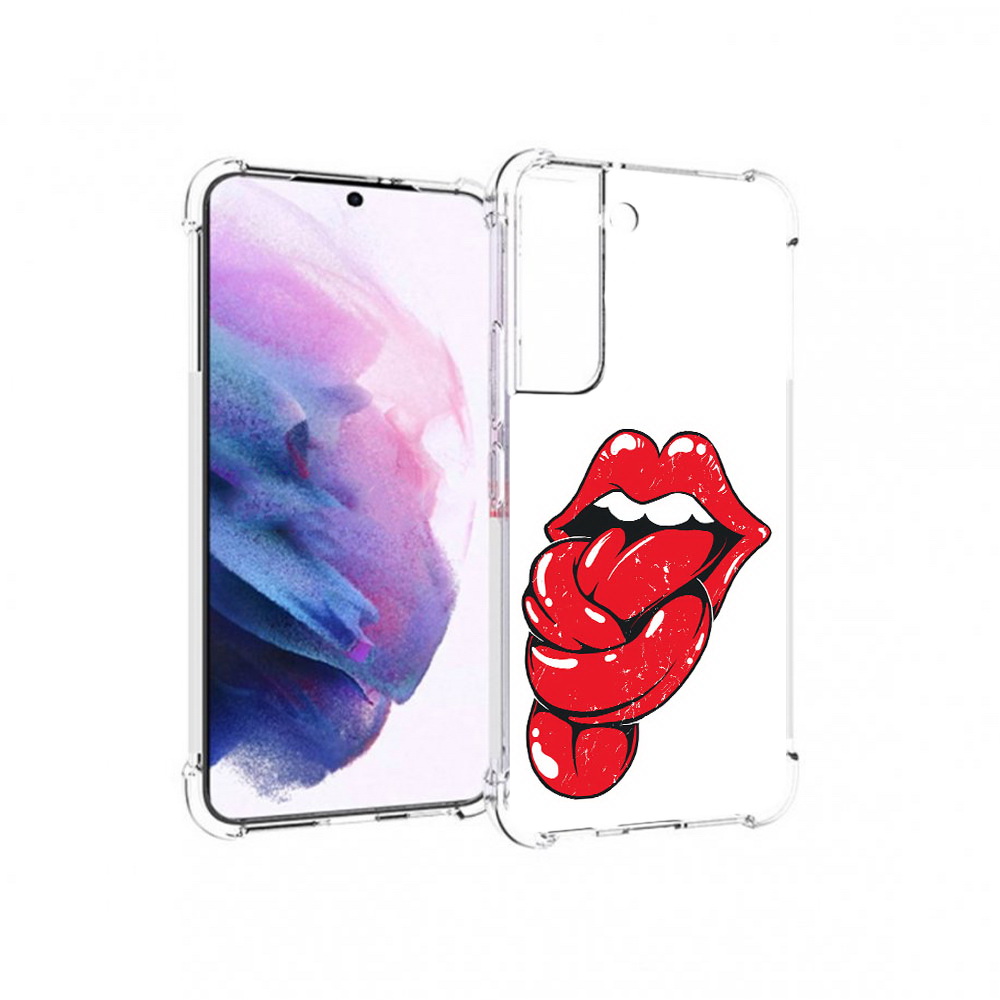 

Чехол MyPads Tocco для Samsung Galaxy S22 яркие губы с языком (PT194926.508.705), Прозрачный, Tocco