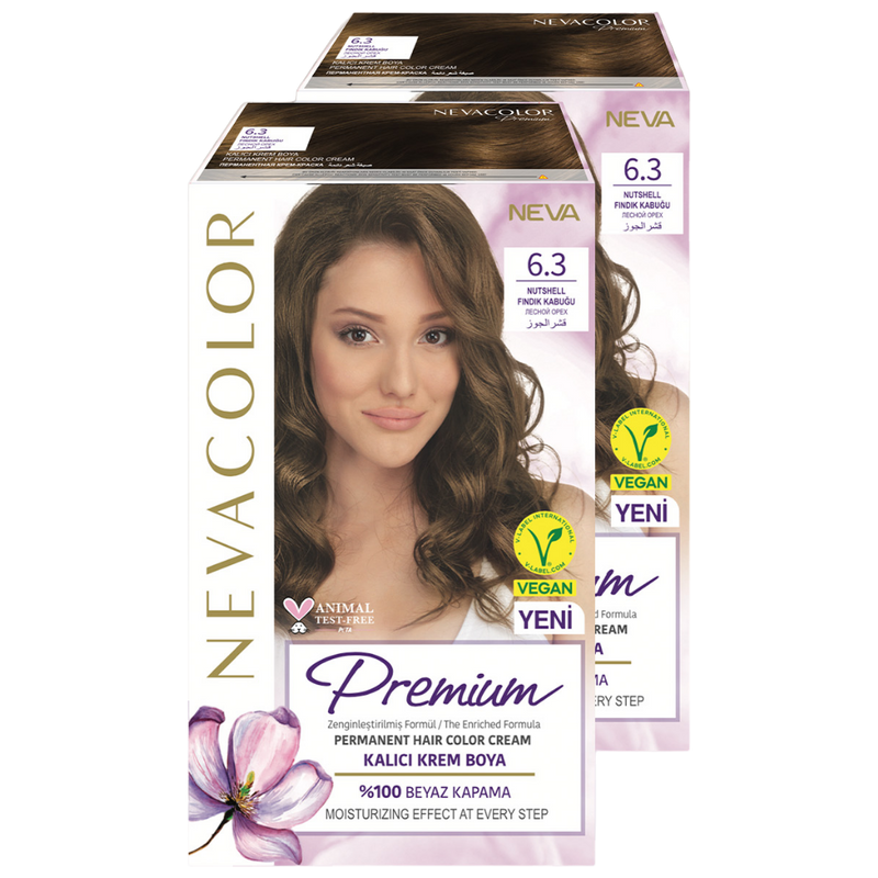 Стойкая крем-краска для волос Neva Premium 6.3 Лесной орех 2шт шоколад ritter sport белый цельный лесной орех и хлопья 100 гр
