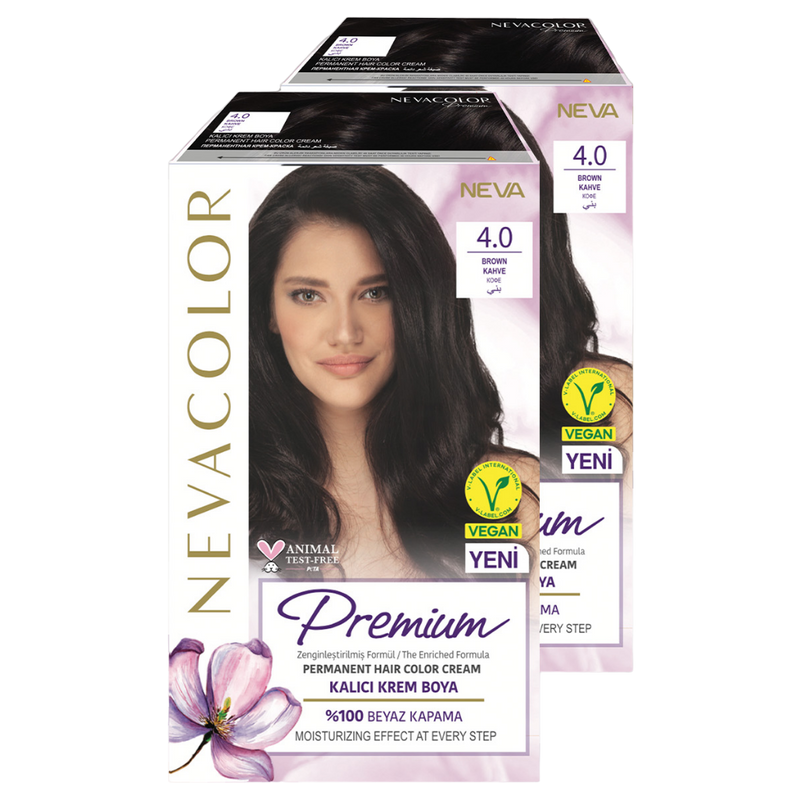 Стойкая крем-краска для волос Neva Premium 4.0 Кофе 2шт eldan средство для упругости и объема губ premium 15 мл
