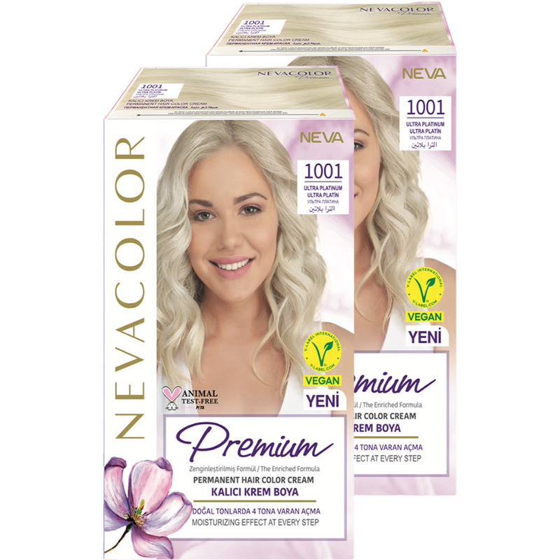 Стойкая крем-краска для волос Neva Premium 1001 Ультра платина 2шт соусник bernadotte декор бледные розы отводка платина 500 мл