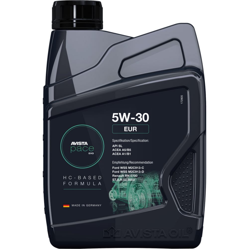 

Моторное масло AVISTA PACE EVO EUR SAE 5W-30 155153