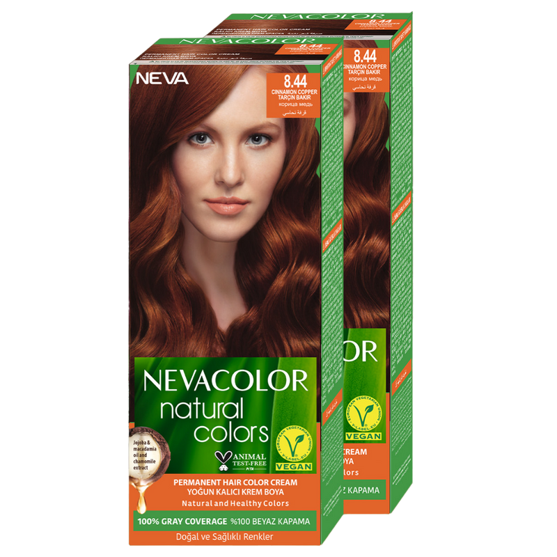 Стойкая крем-краска для волос Neva Natural Colors 8.44 Корица медь 2 шт наконечник бриллиантовая роса 2 шт d 16 мм медь