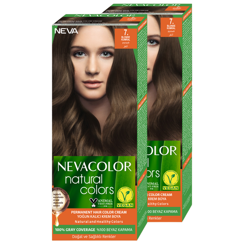Стойкая крем-краска для волос Neva Natural Colors 7. Русый 2 шт bronx colors палетка теней для век natural undercover