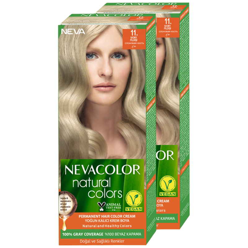 Стойкая крем-краска для волос Neva Natural Colors 11. Слоновая кость 2 шт табурет с ободом фаворит слоновая кость