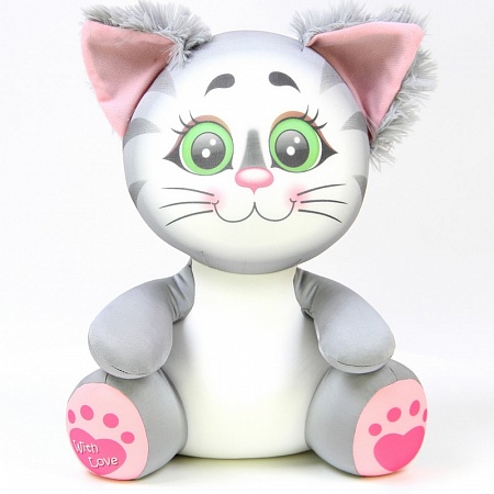 фото Мягкая игрушка - подушка антистресс штучки, к которым тянутся ручки лапуши, котик