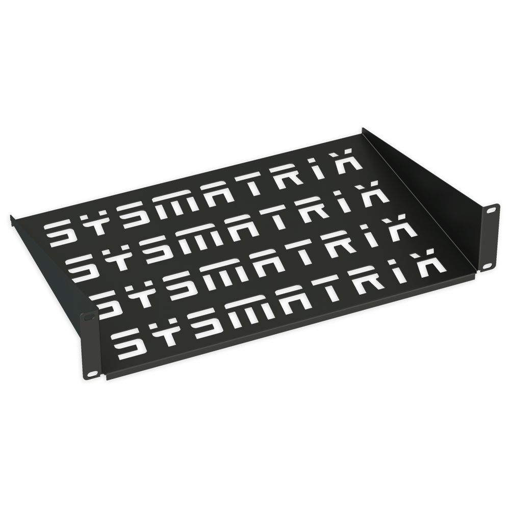 фото Полка sysmatrix sh 3003.900 19" консольная перфорированная 1u 300 мм, черный (ral 9004)
