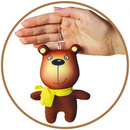 Брелок-антистресс Штучки, к которым тянутся ручки Звери в шарфах Медведь игрушка антистресс брелок