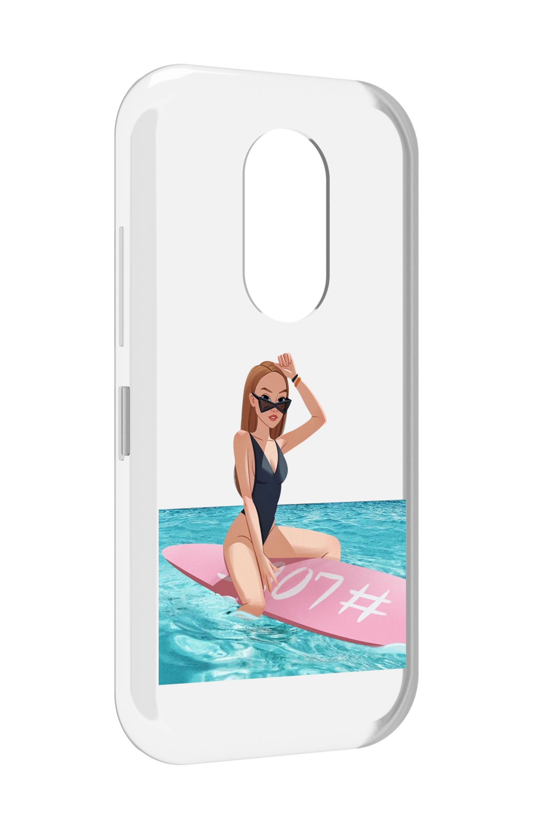 

Чехол MyPads девушка-на-серфе женский для Doogee S61 / S61 Pro, Прозрачный, Tocco