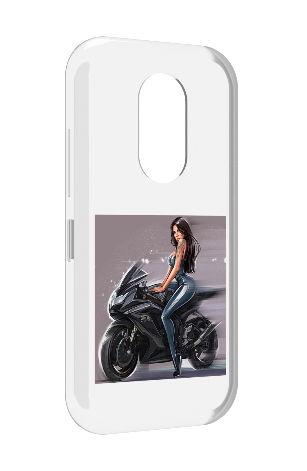 

Чехол MyPads девушка-на-мотоцикле для Doogee S61 / S61 Pro, Прозрачный, Tocco