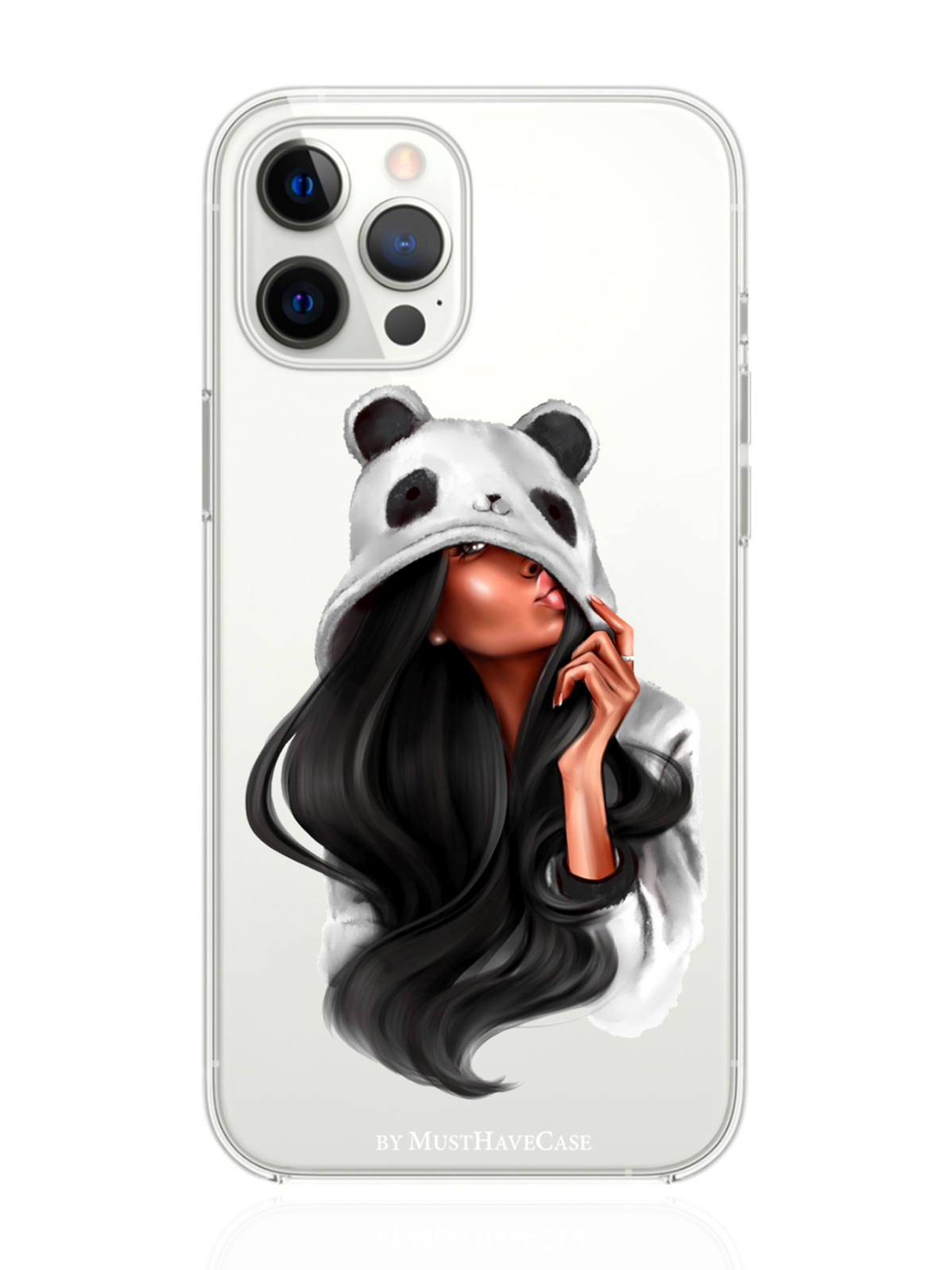 

Чехол MustHaveCase для iPhone 12 Pro Max Панда прозрачный, iPhone 12 Pro Max Панда