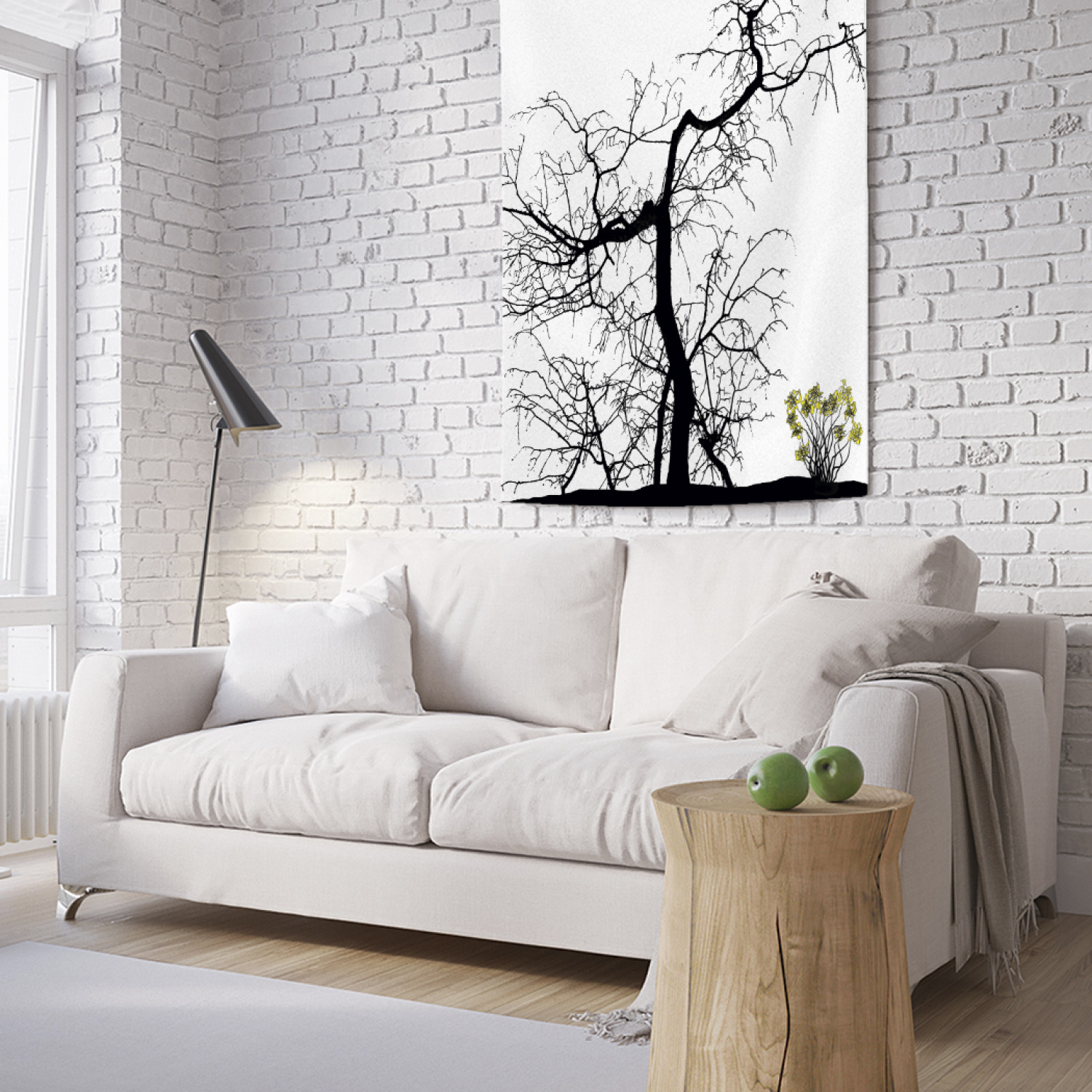 

Вертикальное фотопанно на стену JoyArty Силуэт деревьев и цветов 100x150 см, Силуэт деревьев и цветов