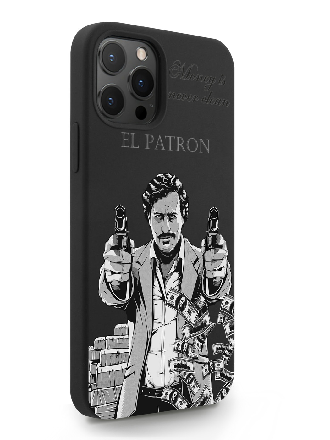 фото Чехол musthavecase для iphone 12 pro max el patron pablo escobar черный