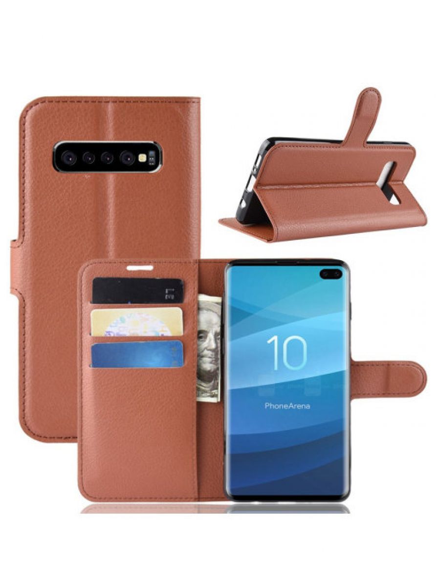

Brodef Wallet Чехол книжка кошелек для Samsung Galaxy S10 Plus фиолетовый