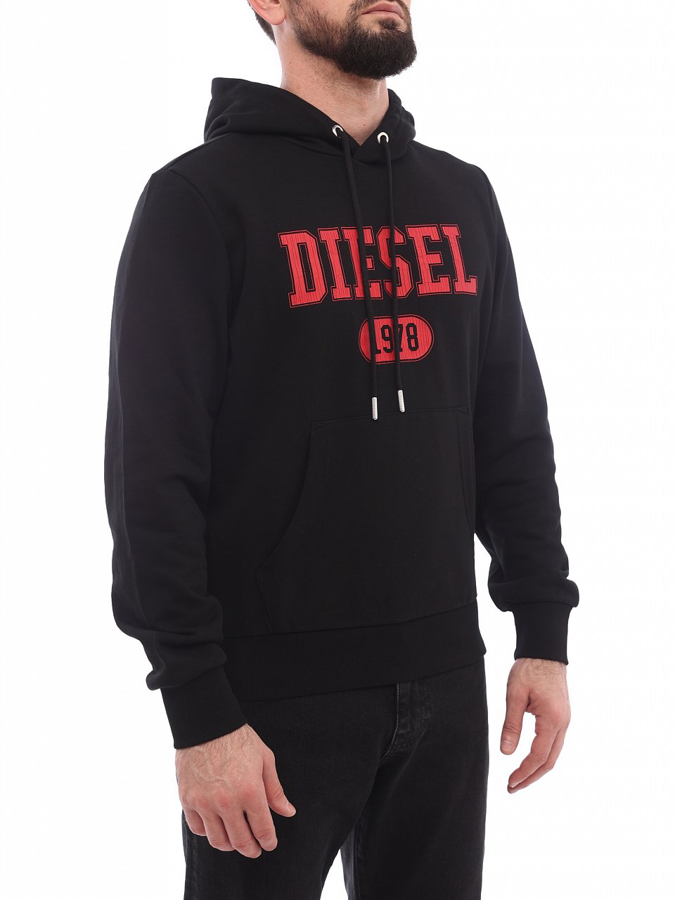 Худи Diesel для мужчин, A038260HAYT9XX, чёрный-9XX, размер XS