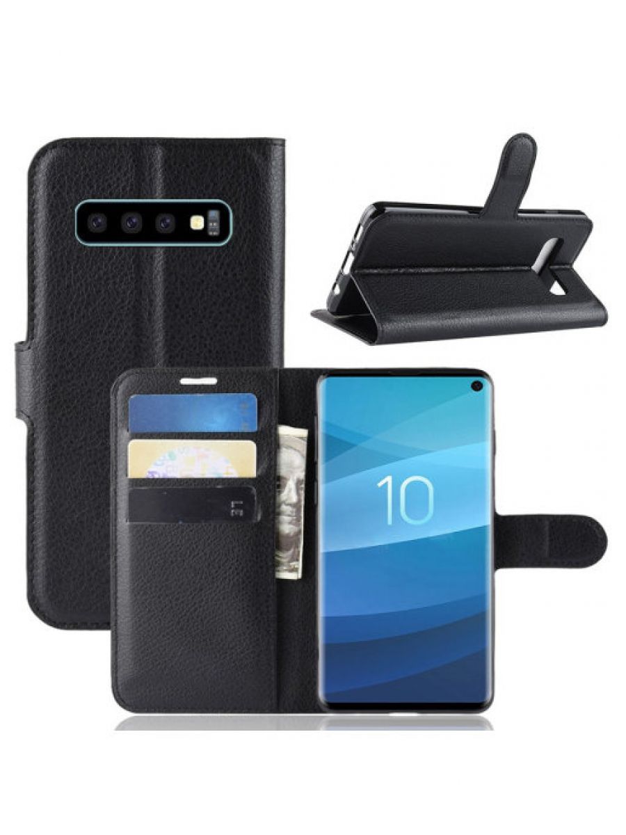 

Brodef Wallet Чехол книжка кошелек для Samsung Galaxy S10 Plus коричневый