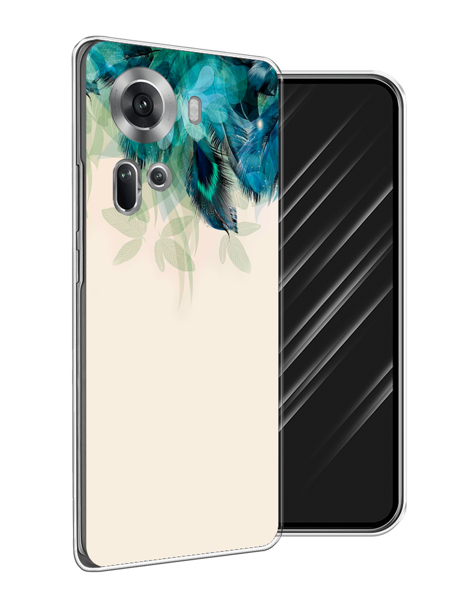 

Чехол Awog на Oppo Reno 11 (Global) "Перья голубого цвета", Бежевый;синий;бирюзовый, 2515850-1