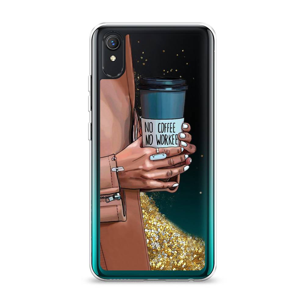 

Жидкий чехол с блестками "No coffee" на Vivo Y1s, 263290-1