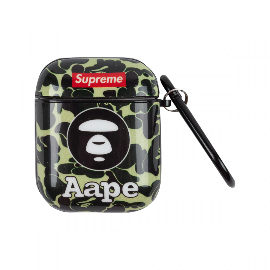 фото Чехол для наушников apple airpods 1,2 aape camo green nonoso