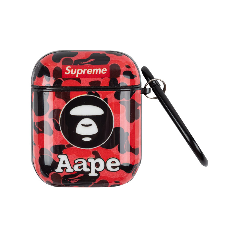 

Чехол для наушников Apple AirPods 1,2 Aape Camo Red