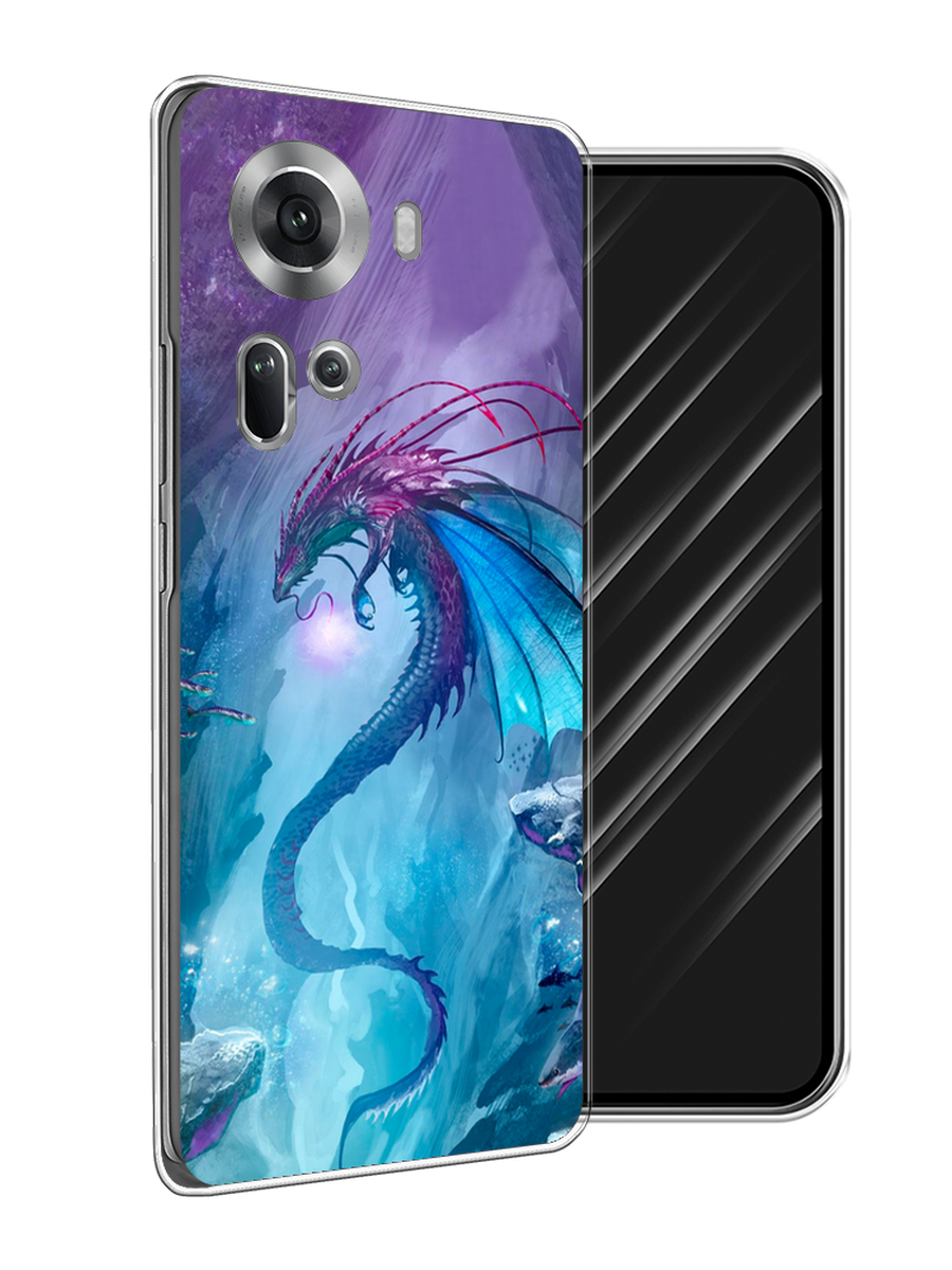 

Чехол Awog на Oppo Reno 11 (Global) "Водный дракон", Голубой;фиолетовый;синий, 2515850-1