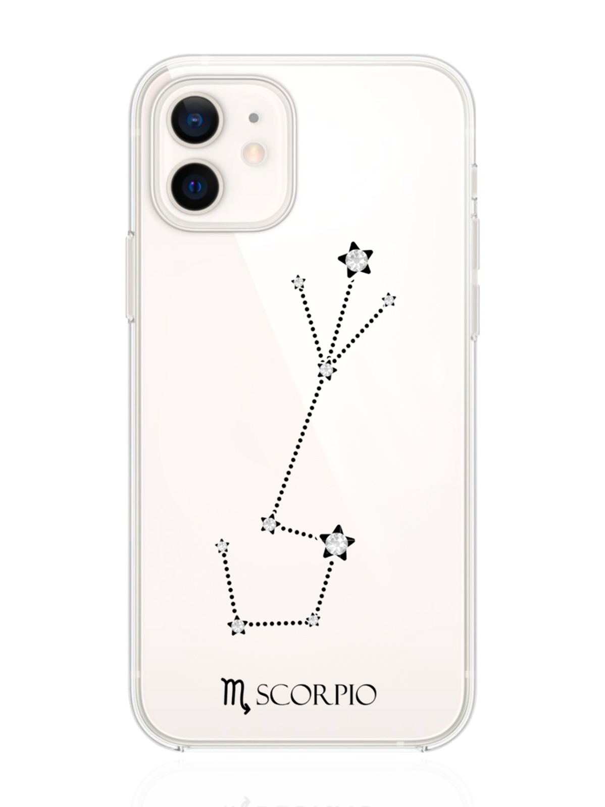 

Чехол с инкрустацией кристаллами Lux для iPhone 12/12 Pro Скорпион Scorpio, Прозрачный, iPhone 12/12 Pro Знак зодиака Скорпион