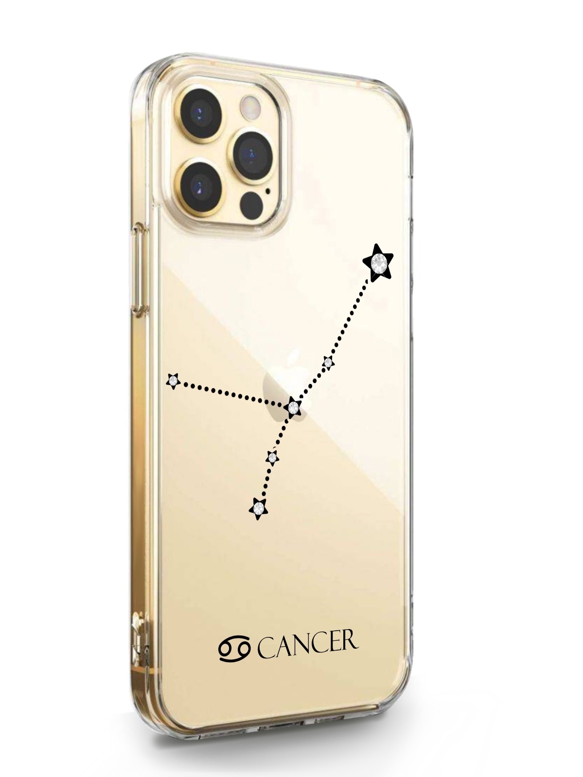 фото Чехол musthavecase для iphone 12/12 pro знак зодиака рак прозрачный