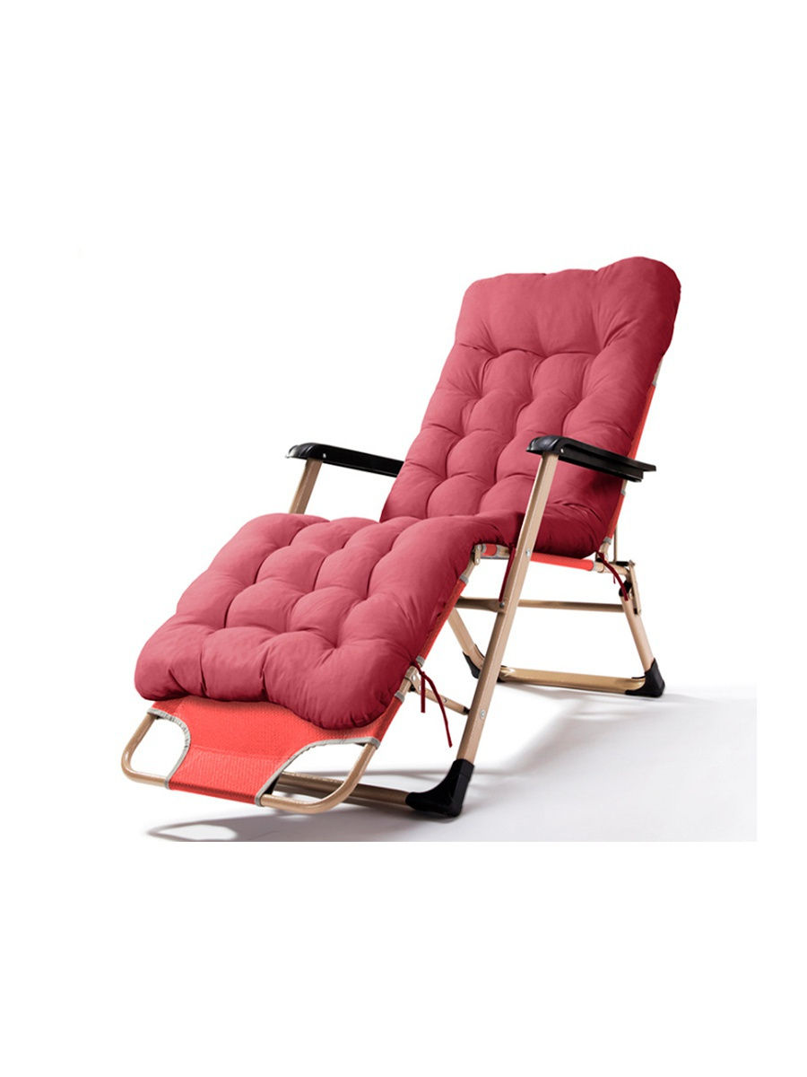 фото Раскладушка кресло-кровать с матрасом urm, 178х52х38 см, бордовая