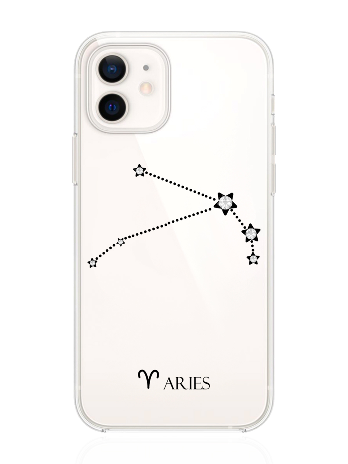 фото Чехол с инкрустацией кристаллами lux для iphone 12/12 pro овен aries musthavecase