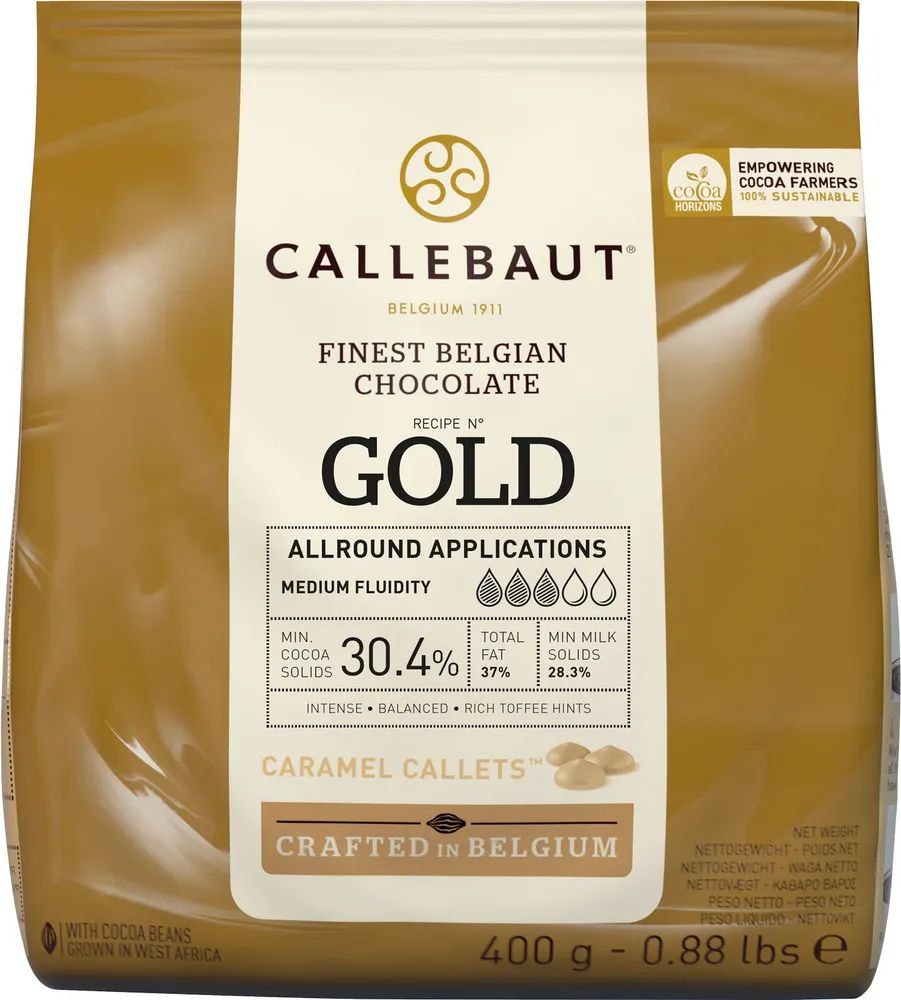 Шоколад с карамелью 30,4% какао Callebaut GOLD (CHK-R30GOLD-E0-D94) 0,4кг