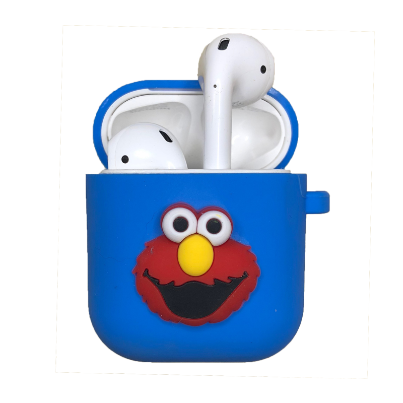 фото Чехол для apple airpods 1, 2 sesame street, elmo silicone case