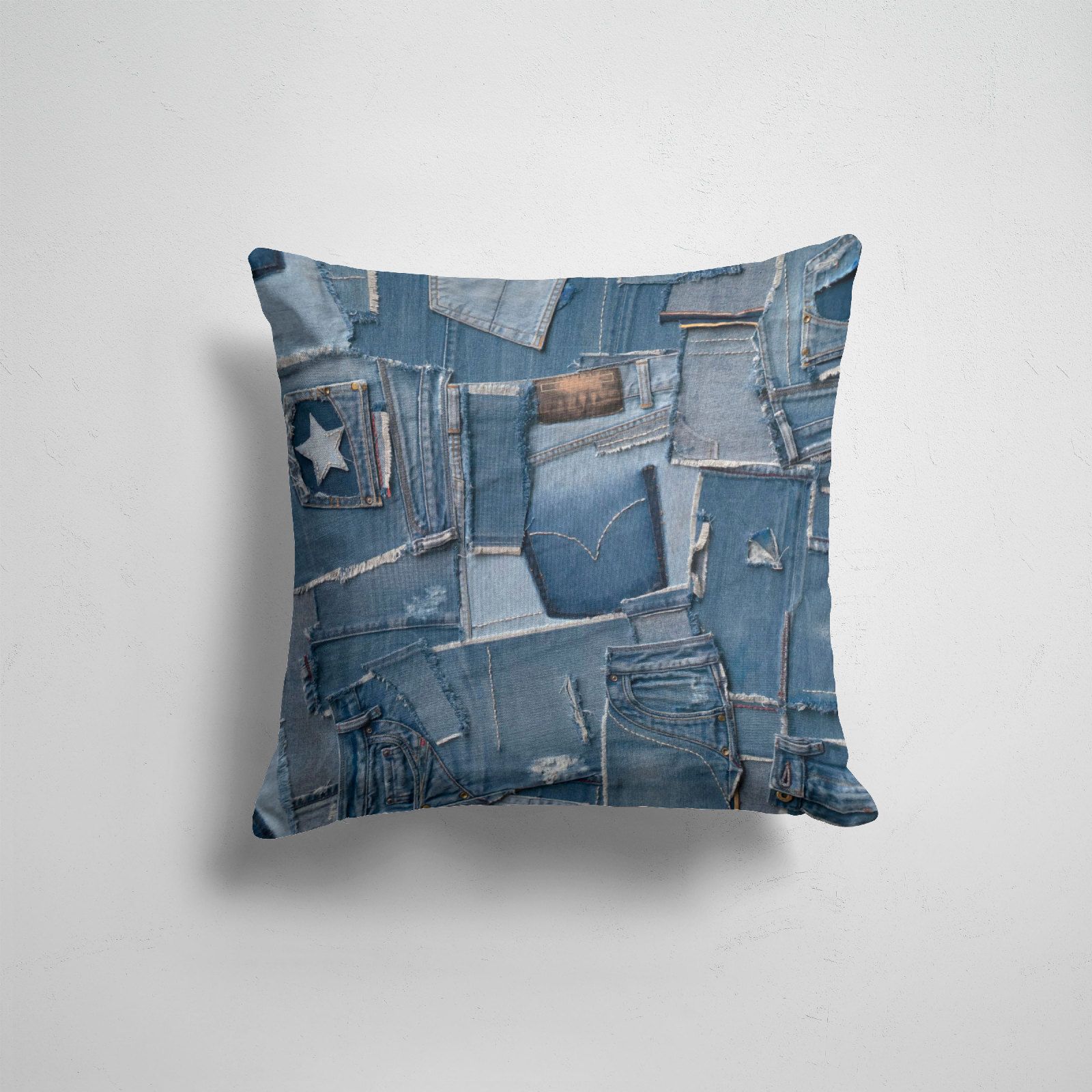 

Подушка декоративная 45х45см Популярные иллюстрации Модные Jeans life, Разноцветный