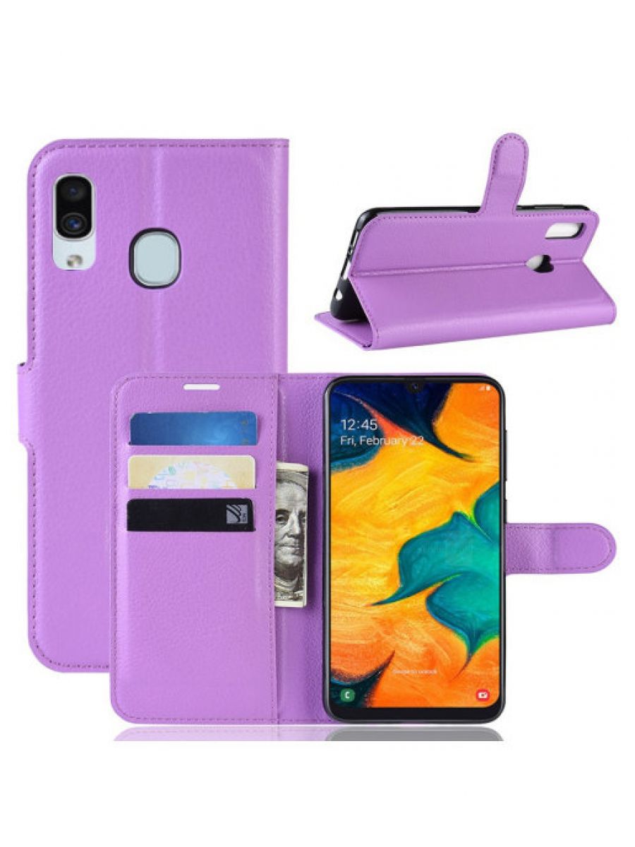 

Brodef Wallet Чехол книжка кошелек для Samsung Galaxy A30/Galaxy A20 черный