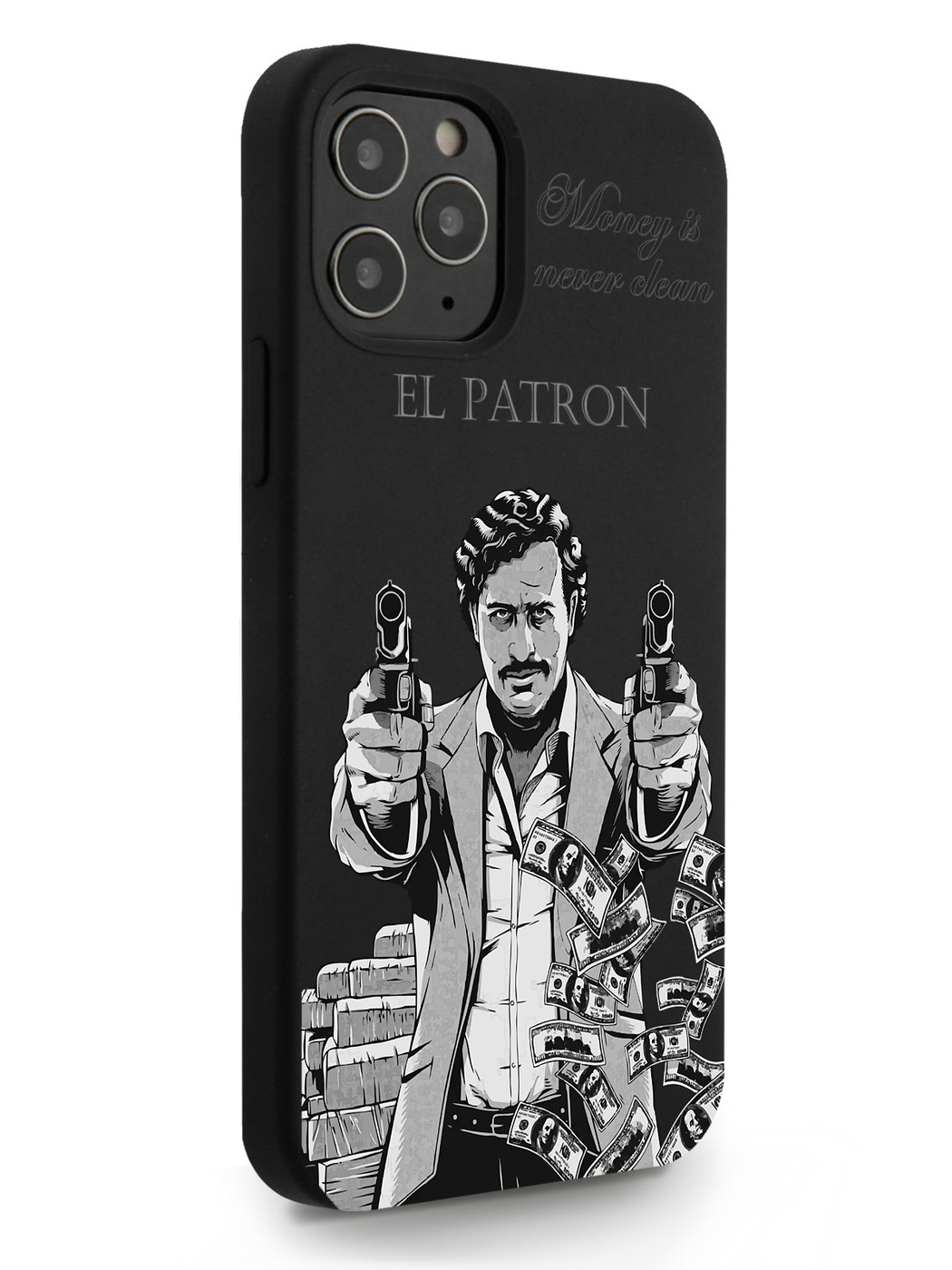 фото Чехол musthavecase для iphone 12/12 pro el patron pablo escobar черный