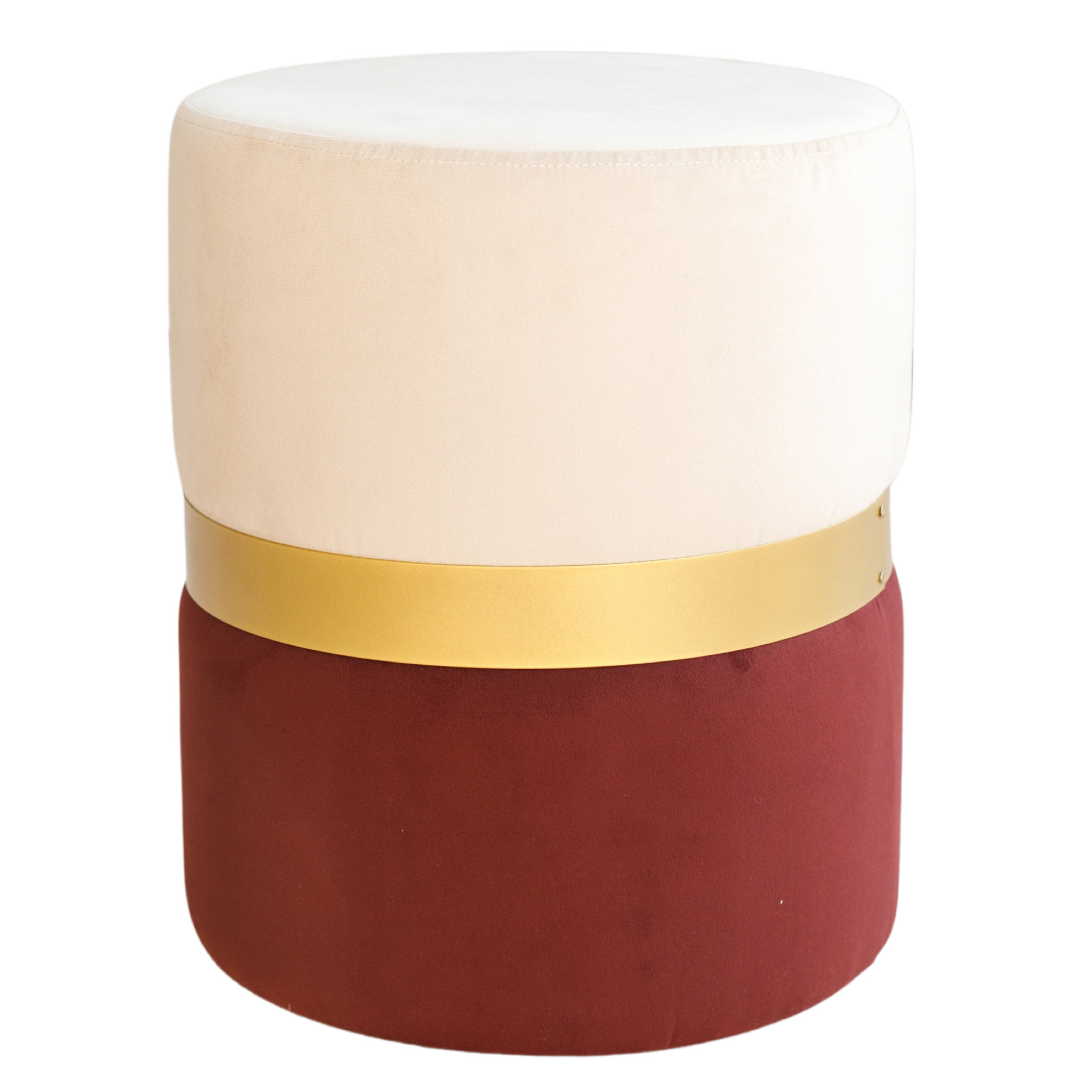 Пуф Колорадо Бежево-Бордовый