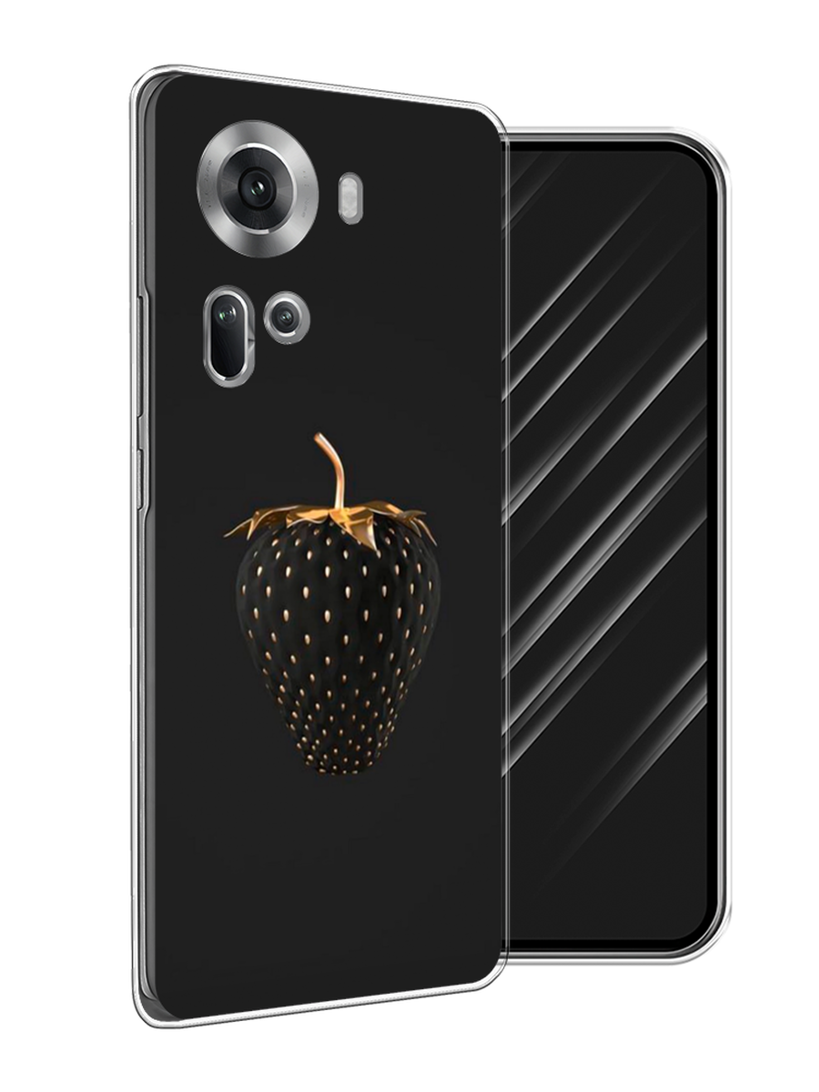 

Чехол Awog на Oppo Reno 11 (Global) "Черно-золотая клубника", Черный;золотистый, 2515850-1