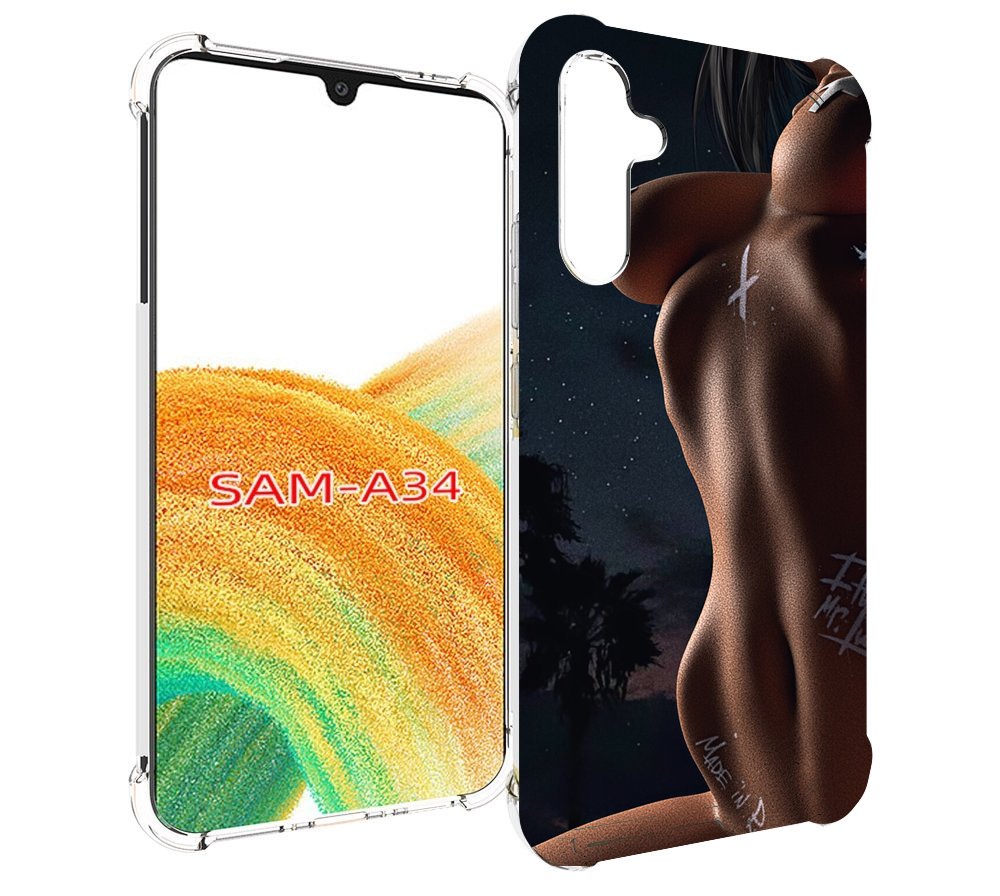 

Чехол MyPads белые-татуировки-на-теле для Samsung Galaxy A34, Tocco