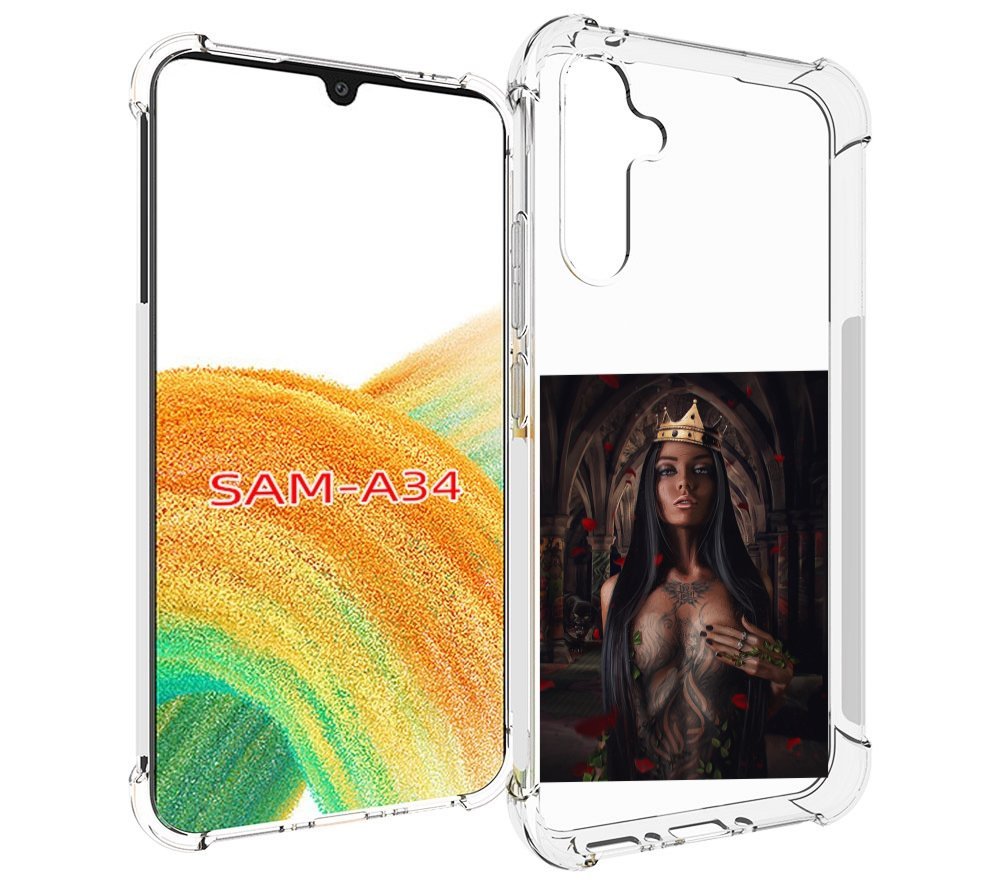 

Чехол MyPads багровый-пик для Samsung Galaxy A34, Tocco