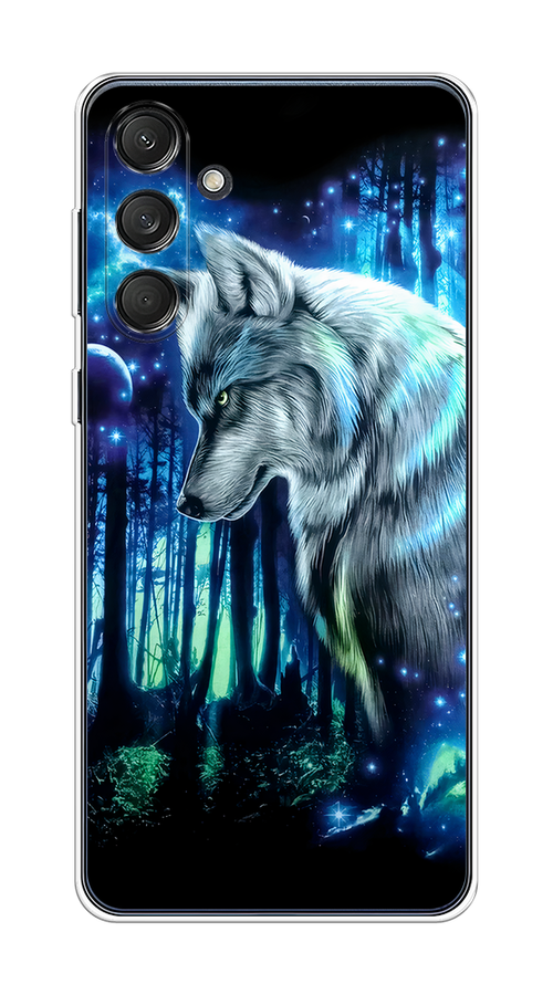 

Чехол на Samsung Galaxy M55 "Сказочный волк", Синий;серебристый;черный, 2109650-1