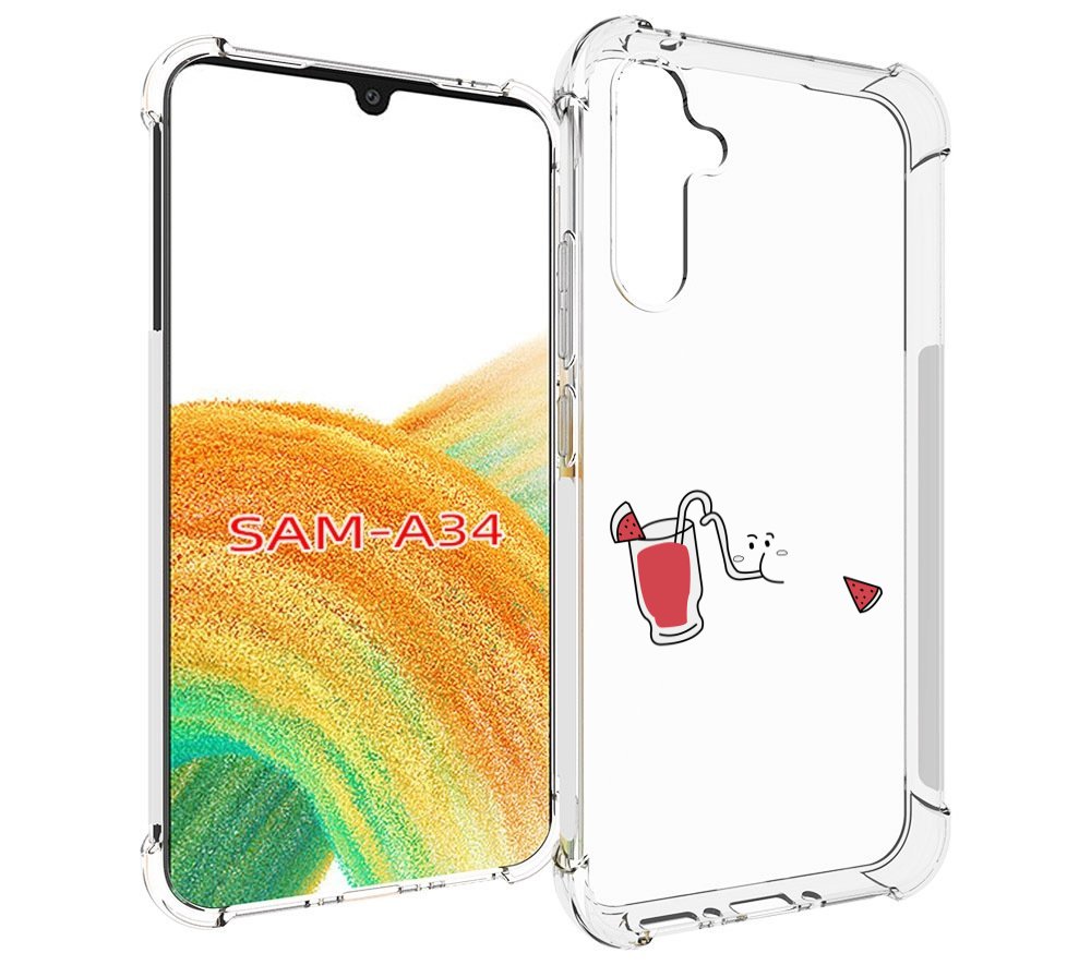 

Чехол MyPads арбузный-напиток для Samsung Galaxy A34, Tocco