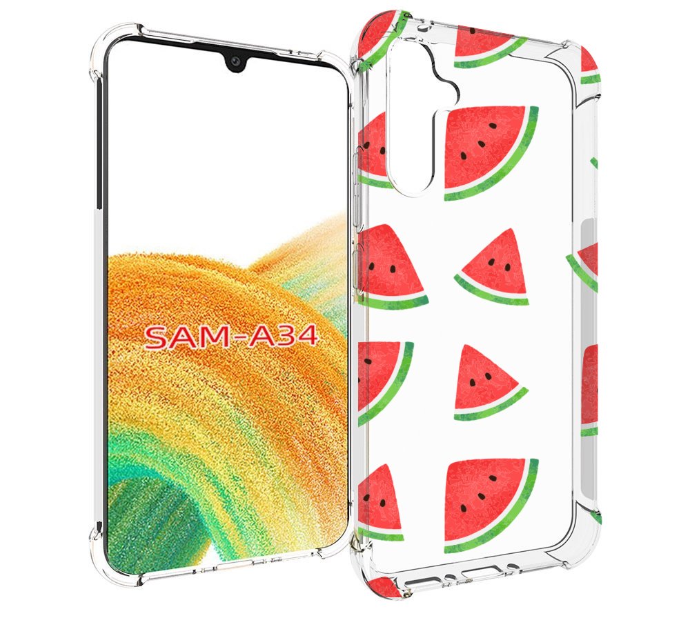 

Чехол MyPads арбузики для Samsung Galaxy A34, Tocco