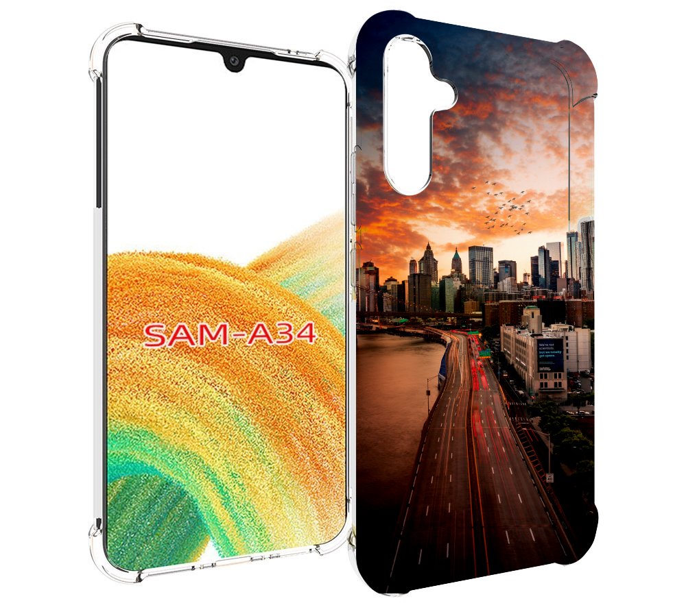 

Чехол MyPads американский город фото для Samsung Galaxy A34, Tocco