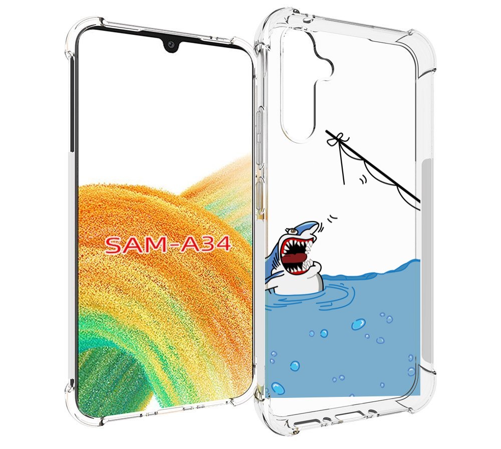 

Чехол MyPads акула-рисунок для Samsung Galaxy A34, Tocco