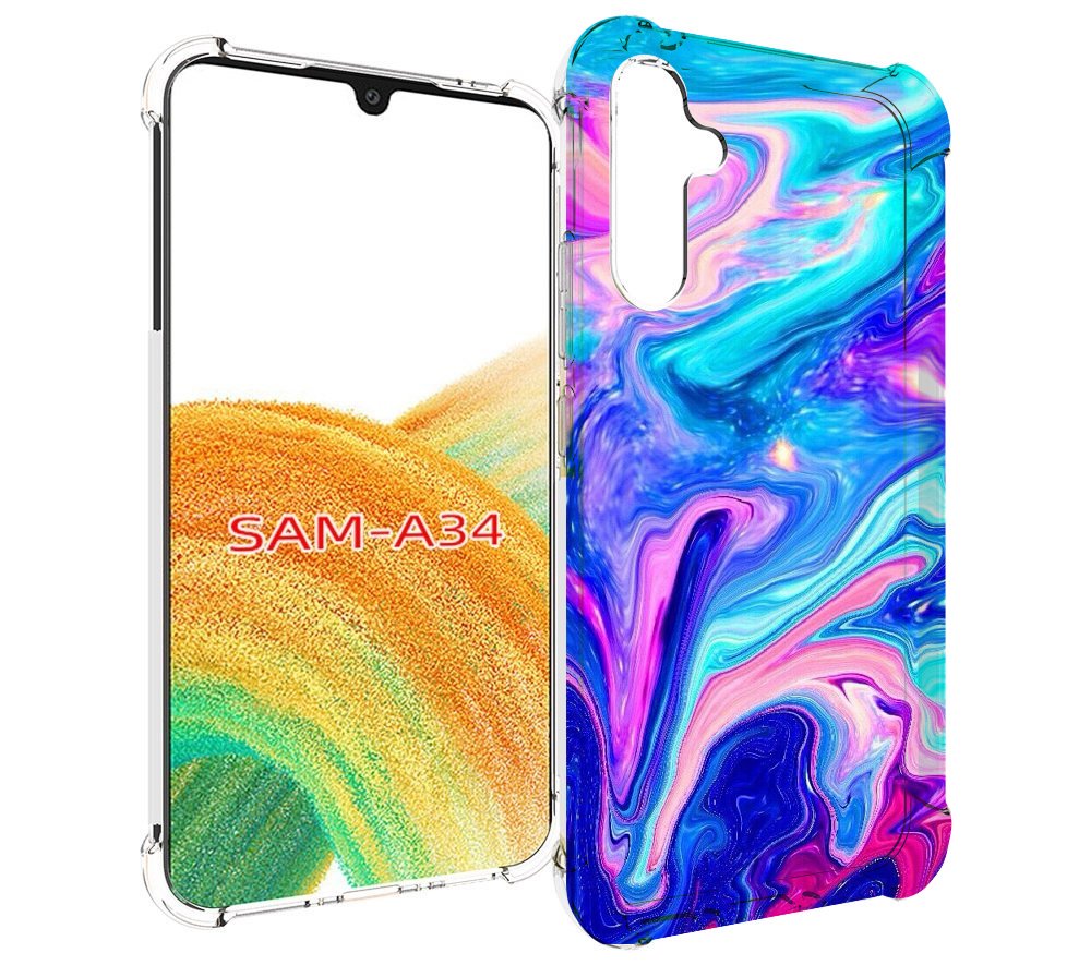 

Чехол MyPads акварельные-краски для Samsung Galaxy A34, Tocco