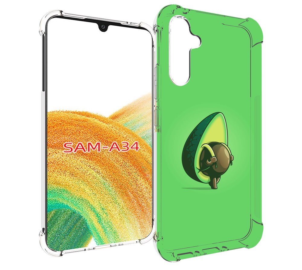

Чехол MyPads авокадо с сумкой для Samsung Galaxy A34, Tocco