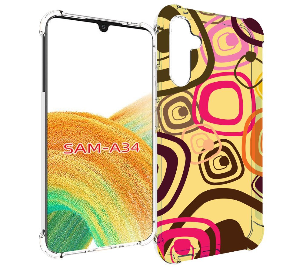 

Чехол MyPads абстракция-на-желтом-фоне для Samsung Galaxy A34, Tocco
