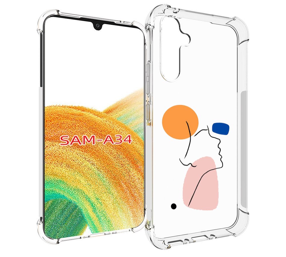 

Чехол MyPads абстракция девушки женский для Samsung Galaxy A34, Tocco