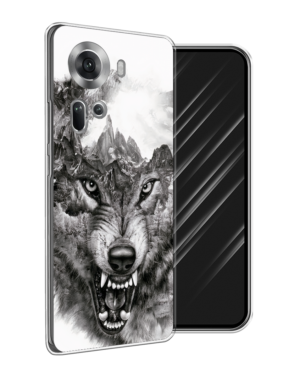 

Чехол Awog на Oppo Reno 11 (Global) "Волк в горах", Серый;белый;бежевый, 2515850-1