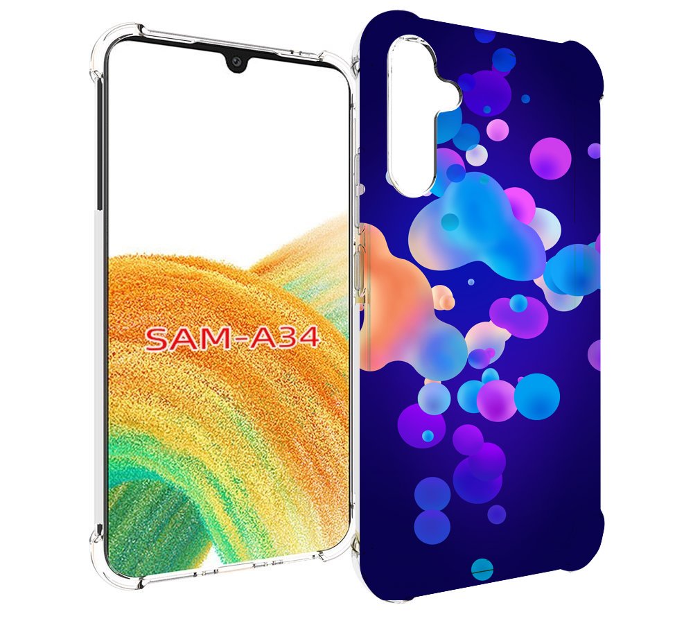 

Чехол MyPads абстрактные-пузырьки для Samsung Galaxy A34, Tocco